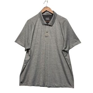 UNTUCKit Polo Shirt Mens XXL Grey Performance Golf Stretch Heather Short Sleeve